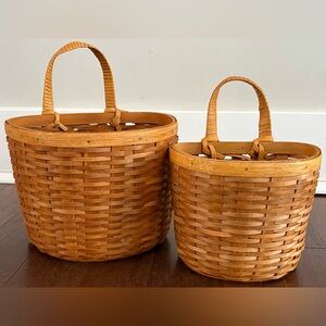 Ashland Woodchip Hanging Basket, set of 2, brand new with tags